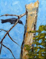 Painting Watching from above Oil on Gallery Wrapped Canvas