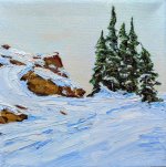 Painting The hike to Superbowl  Oil on Gallery Wrapped Canvas