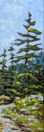 Painting Before the Rain Oil on Gallery Wrapped Canvas